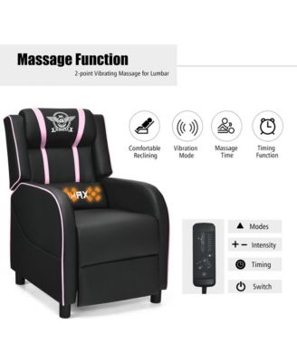 Massage Gaming Recliner Chair Racing Single Lounge Sofa Home Theater Seat
