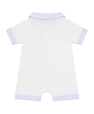 Baby Boys' Stretch Jersey Shortall with Seersucker Details