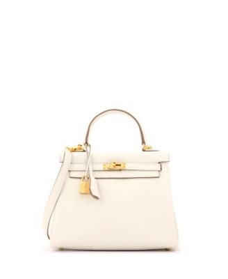 Kelly 25 Handbag Light Togo with Gold Hardware