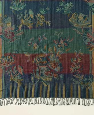 Women's Botanical Rainbow Reversible Wrap, 39" x 78"