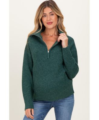 Maternity Half Zip Pullover Sweater