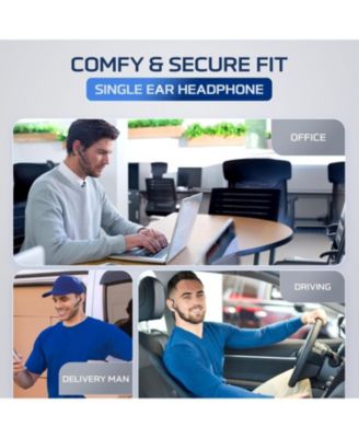 Wireless Bluetooth Headset with Noise-Cancelling Microphone and Charging Case