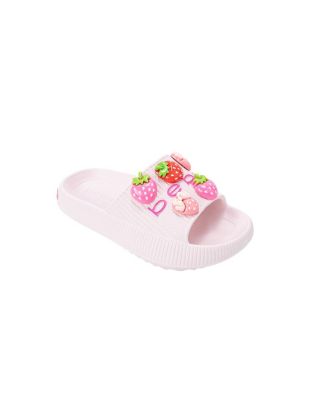 Little Girls Girls  EVA Slide – Lightweight Comfy Slide Sandals with Strawberry Charms