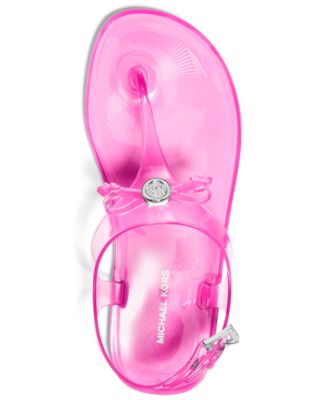 MICHAEL Women's Eva Buckle Thong Jelly Flat Sandals