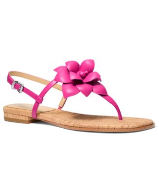 MICHAEL Michael Kors Women's Jacie Buckle Thong Flat Sandals - Macy's