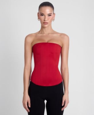 Women's Sphynx Satin Corset Top