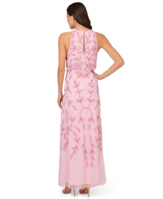 Women's Beaded Sleeveless Long Dress