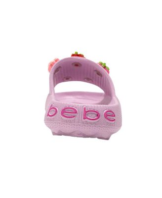 Little Girls Girls  EVA Slide – Lightweight Comfy Slide Sandals with Strawberry Charms