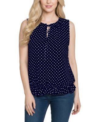Women's Sleeveless Ruffle Flounced Top
