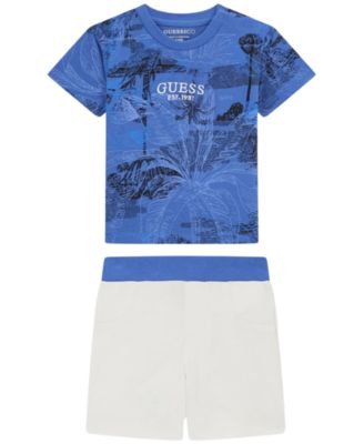 Baby Boys' Short-Sleeve T-Shirt and Jersey Shorts, 2-Piece Set