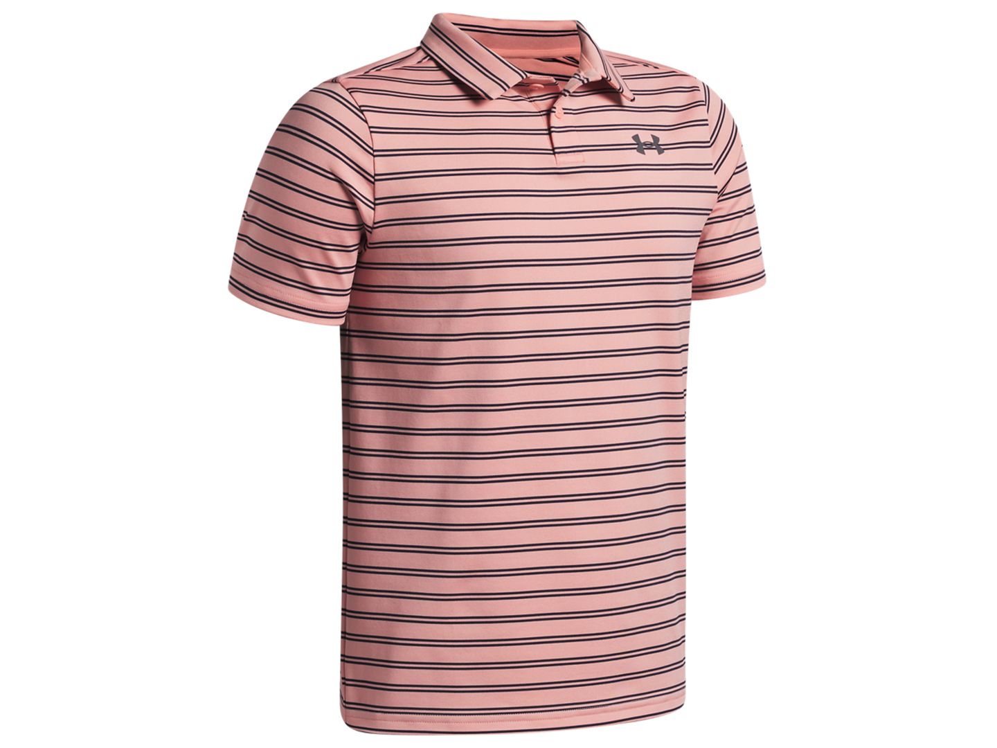 Поло Under Armour Matchplay Stripe Polo Shirt для мальчиков, цвет: Розовый — фото 3