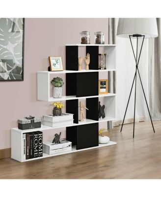 5-Tier Bookshelf Corner Ladder Bookcase Display Storage Rack