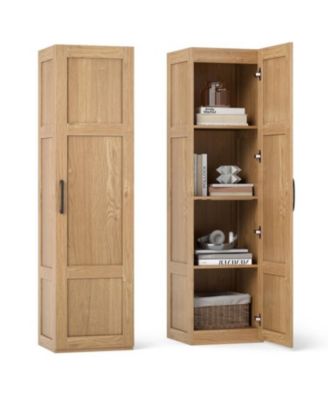 4-Shelf Tall Storage Cabinet for Bathroom and Living Room