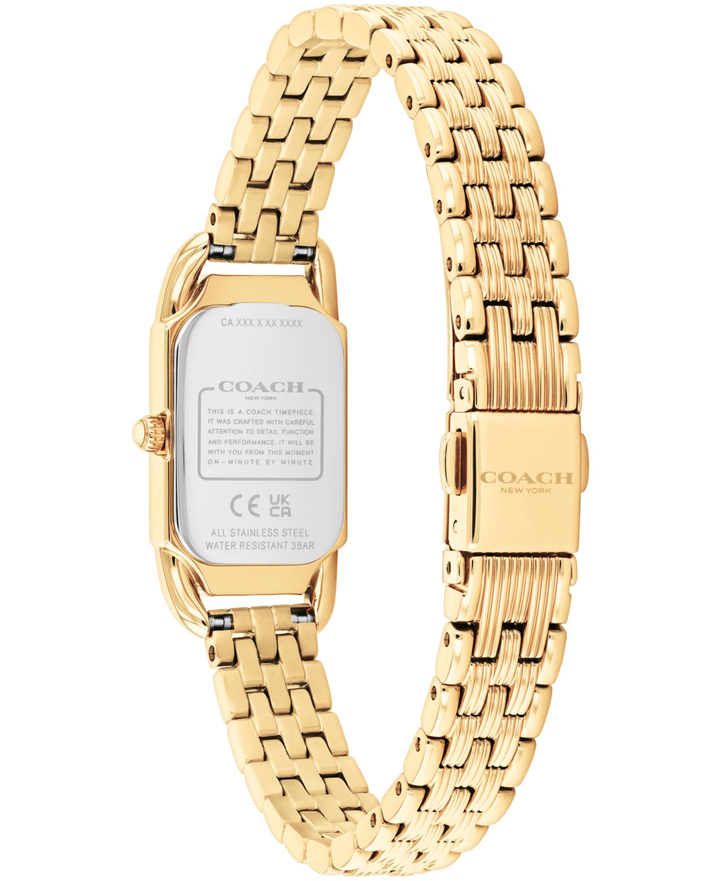 Женские часы COACH Cadie Gold Tone Stainless Steel Bracelet Watch, 17.5mm — фото 3
