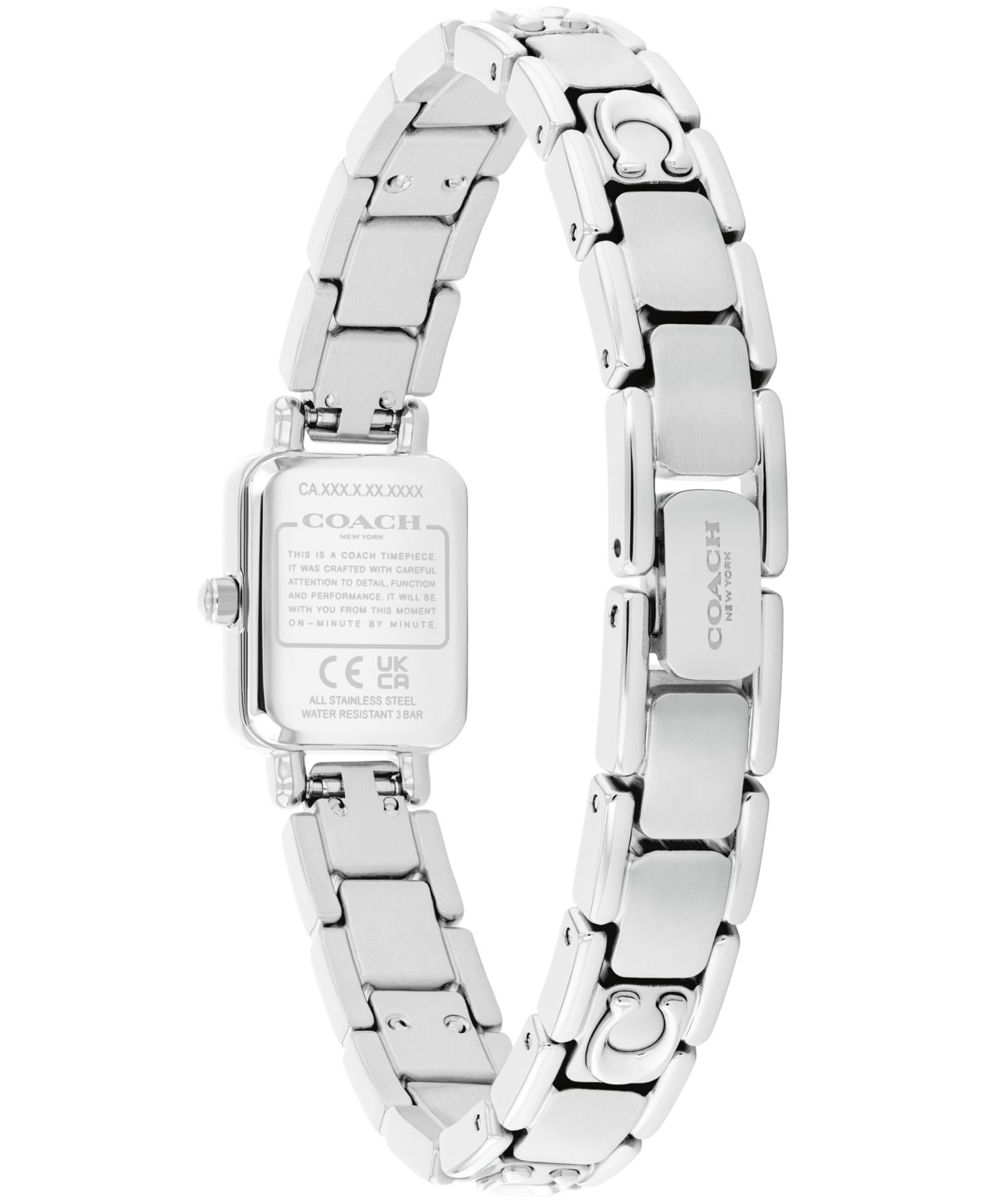 Женские часы COACH Mara Silver Tone Stainless Steel Bracelet Watch, 15.5mm — фото 3