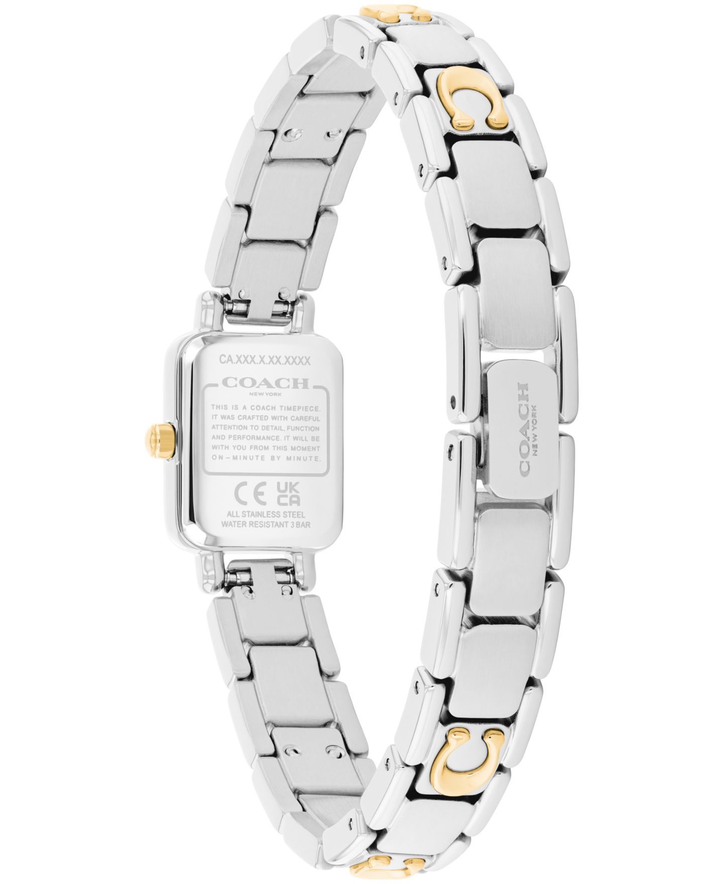 Женские часы COACH Mara Two Tone Stainless Steel Bracelet Watch, 15.5mm — фото 3