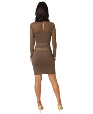 Women's Brown A Line Mini Dresses