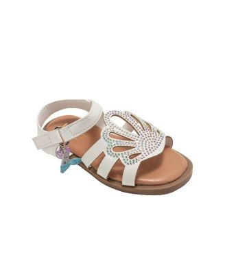 Big Girls Fashion Sandals – Dressy Shoes with  rs  Logo and Hanging Charms