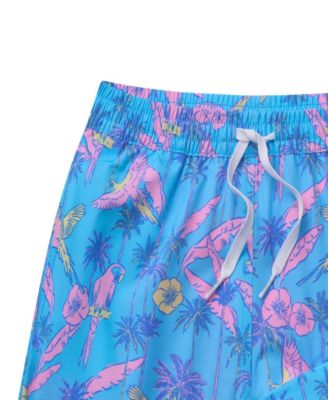 Boys' 7-20 The Great Pink Sharks Flock Parties Swim Trunk