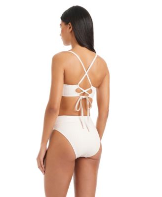 Women's Refresh Ribbed Tie-Back Bikini Top