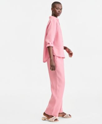 Women's 100% Linen Drawstring Pants