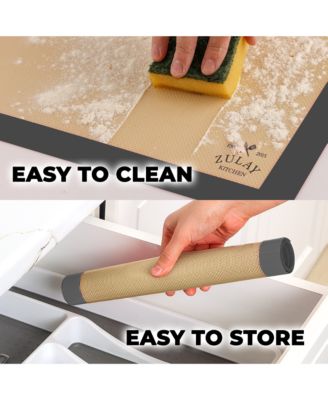 (2 Pack) Silicone Baking Mat Sheet Set - Reusable Baking Mat Nonstick