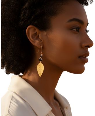 Kendi Amani Acacia Leaf Earrings - Gold-tone 45$