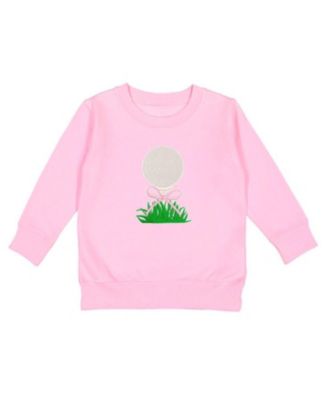 Big Girls Golf Tee Bow Patch Sweatshirt