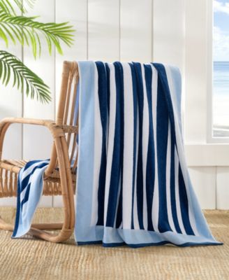 Frame Stripe Cotton Beach Towel, 40" x 70"