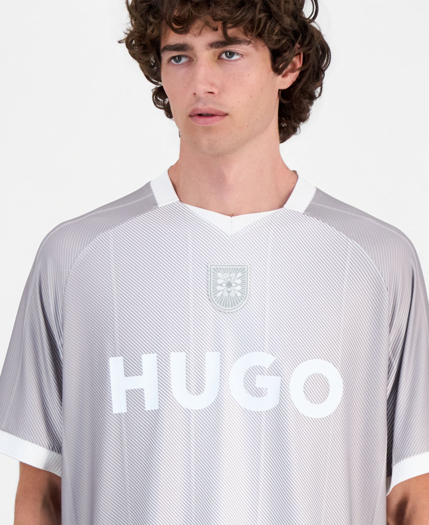 Мужская рубашка Hugo Boss Dwild Football, цвет: Пастельный зелёный — фото 3