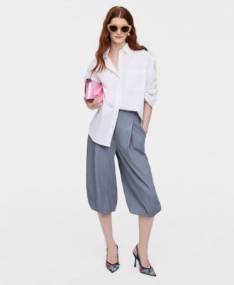 Women's Pinstripe Balloon-Leg Pants, Macy's Exclusive- Molly Rogers Capsule Collection