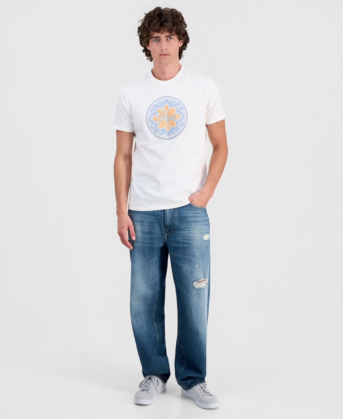 Guess Men's Mosaic Tile Graphic T-Shirt