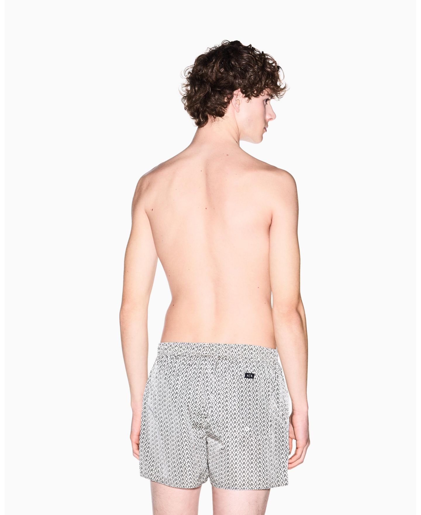 Плавки для мужчин, с логотипом — A|X Armani Exchange, цвет: Кремовый — фото 2