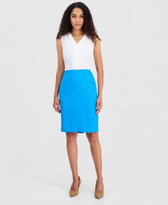Women's Textured Knee-Length Pencil Skirt