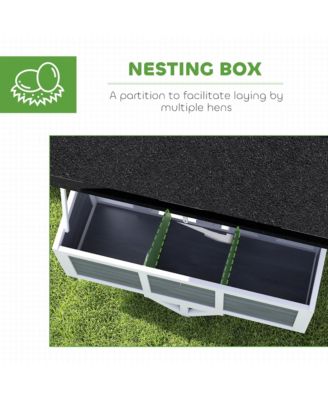 43" Chicken Coop with Wheels, Chicken Tractor for 2-4 Hens, Rabbits