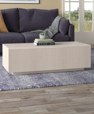 Reyes 48" Wide Rectangular Fluted Coffee Table