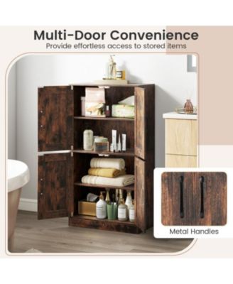 43.5 Inch Bathroom Storage Cabinet with Doors and Shelves