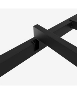 Metal Bed Frame, Unique Fist Design Headboard and Footboard, Platform Bed with Under Storage, No Box Spring Needed