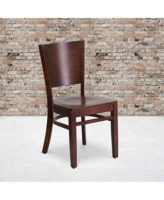 Solid Back Wooden Restaurant Dining Chair