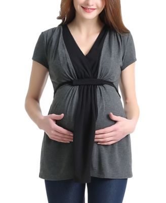 Maternity Colorblock Nursing Top