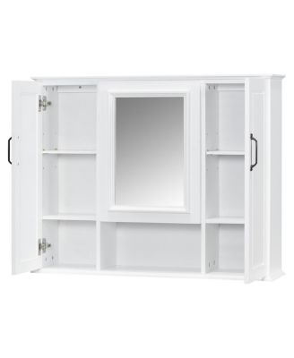 36" Bathroom Vanity with Sink & Mirror Cabinet, Freestanding Storage with Soft-Close Drawers for Modern Bathroom