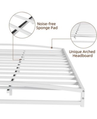 King Low Bed Frame 6 Inch Heavy Duty Metal Platform Mattress Foundation Noise-Free No Box Spring Easy Assembly
