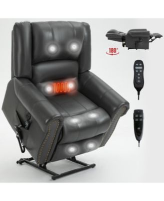  Dual Motor Power Lift Recliner Chair with Heat Massage