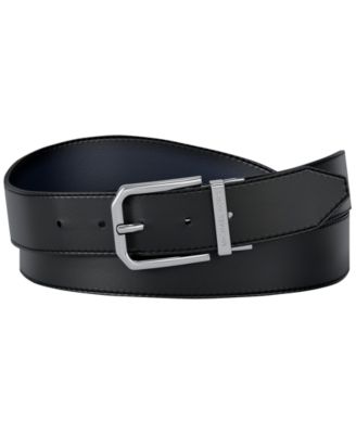 Men's Gunmetal Buckle Leather Belt