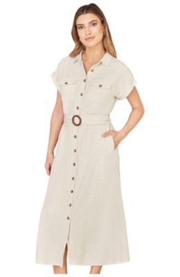 sachin and babi light blue dress Women's Tan/Beige Casual Dresses