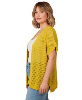 Women's Short Sleeve Button Front Cardigan