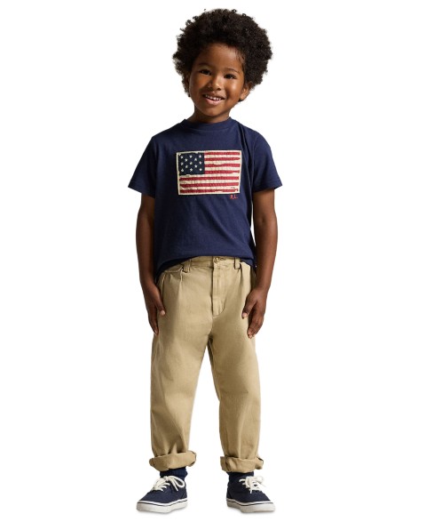 Polo Ralph Lauren Boys' 2-7 Flag Cotton Jersey T-Shirt