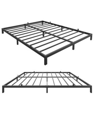 6 Inch Queen Low Profile Metal Bed Frame-Reliable Mattress Foundation-No Box Spring Required