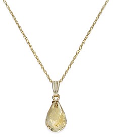 Peridot Briolette 18" Pendant Necklace (1-3/4 ct. t.w.) in 14k Gold (Also in Blue Topaz & Citrine)
