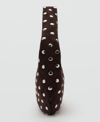 Women's Suede Studded Shoulder Bag